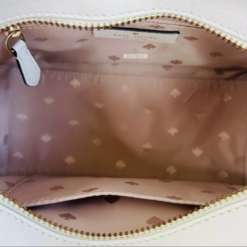 Kate Spade Staci Parchment White Small Satchel Crossbody - Picture 9 of 11